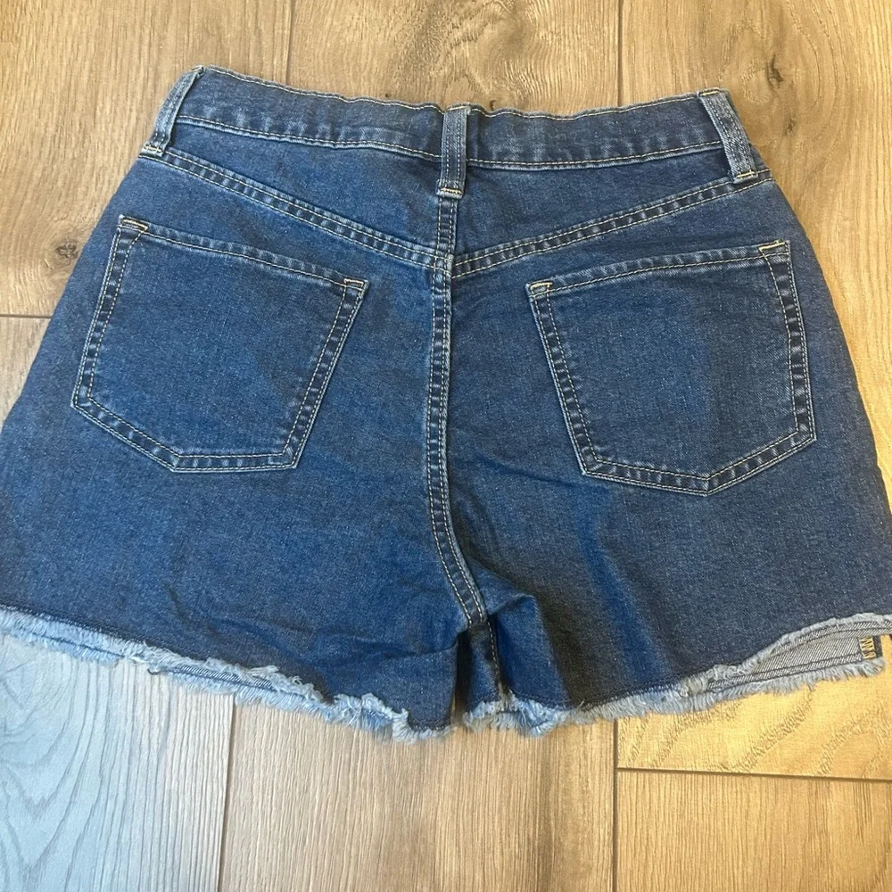 Old Navy Dark Blue Button-Front Denim Shorts